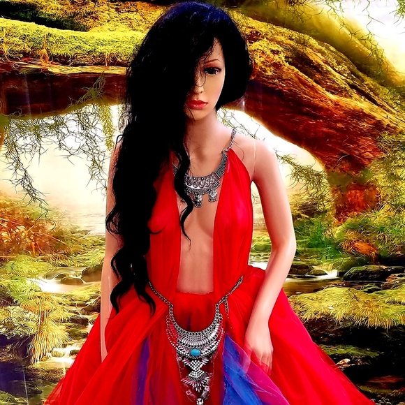 RAVEN Indian Tribal Inspired Boho Bridal Wedding Ballgown